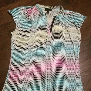 Worthington dot desig Cap Sleeve Woman Top Size M